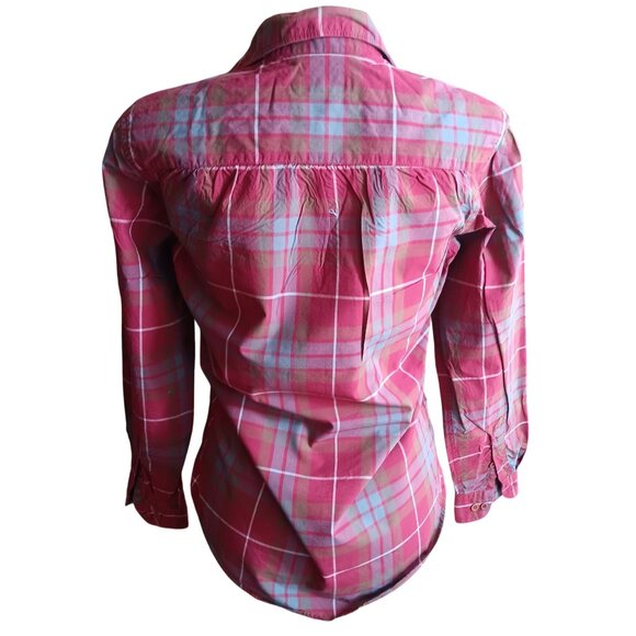 Medium Vintage 1980's Country Womens Plaid Button-Up Shirt Henry Grethel - Picture 5 of 9